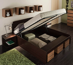 Кровать 3 Hyper 140*200 с подъемным механизмом (Венге монохром) в интернет-портале Алеана-Мебель