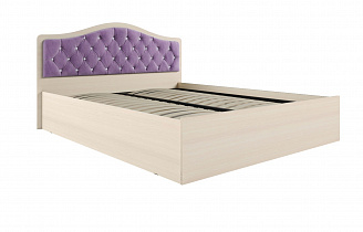 Кровать с подъемным механизмом Дели 140х200, дуб молочный/сирень в интернет-портале Алеана-Мебель