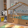 Детская кроватка домик БК-02 ВЭФ цвет бук