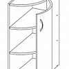Тумба угловая гнутая Т-4066 в интернет-портале Алеана-Мебель