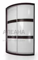 Угловой радиусный шкаф-купе Мебелайн 1 в интернет-портале Алеана-Мебель