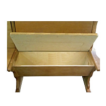 Кухонный диван из массива Шерлок без обивки угловой ВМК-Шале цвет ольха большой ящик для хранения
