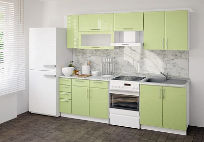 Кухонный гарнитур Зеленый металлик в интернет-портале Алеана-Мебель