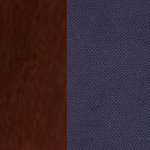 Берёзовая фанера, покрыта эмалью Орех / Ткань Велюр Verona Denim Blue