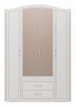 Шкаф для одежды 4-х дв с ящиками (с зеркалами) Виктория 02 в интернет-портале Алеана-Мебель