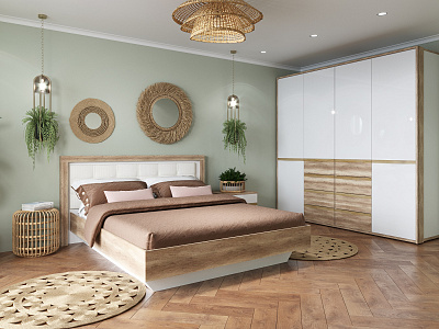 Спальня Николь-Люкс (комплект 6) в интернет-портале Алеана-Мебель