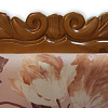 Кухонная прямая скамья Картрайд с художественной резьбой ВМК-Шале увеличенный фрагмент резьбы спинкт