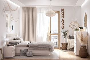 Спальня Монако (комплект 7), ясень анкор светлый в интернет-портале Алеана-Мебель