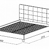 Кровать графит МК 52 модуль 93.01М Корвет схема