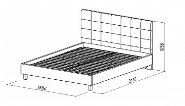 Кровать графит МК 52 модуль 93.01М Корвет схема