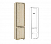 Пенал платяной с выдвижной штангой Ливорно ЛШ-2, Сонома