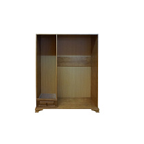 Шкаф распашной Прайм 3.2 ВМК-Шале цвет орех без дверок вид спереди