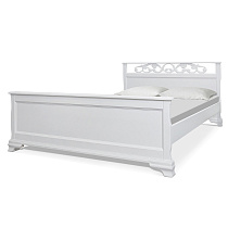 Кровать из массива Версаль ВМК-Шале цвет белый общий вид изделия