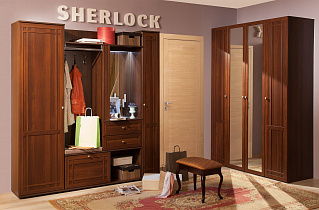 Прихожая Sherlock Шерлок, Орех шоколадный (комплект 1) в интернет-портале Алеана-Мебель