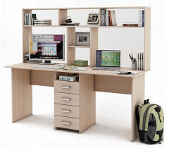 Компьютерный стол Лайт-11 с надстройкой в интернет-портале Алеана-Мебель