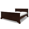 Кровать Авангард ВМК-Шале цвет каштан широкий вариант общий вид с постелью