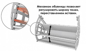 Пластиковый механизм для обувниц Дженни 3