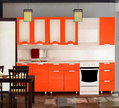 Кухня Веста 31 (оранжевая) в интернет-портале Алеана-Мебель