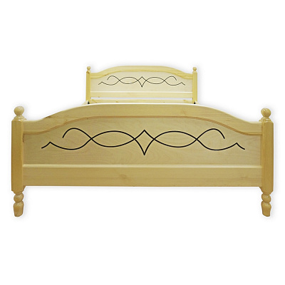Кровать Фортуна ВМК-Шале цвет сосна вид со стороны изножья
