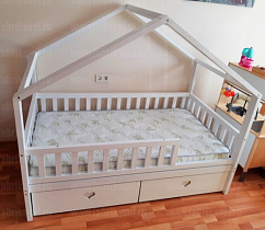 Детская кроватка домик БК-02 ВЭФ живое фото изделия