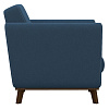 Кресло мягкое Лео, синий (Арника) вид сбоку