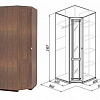 Шкаф угловой Фасад стандарт Sherlock 10, орех в интернет-портале Алеана-Мебель
