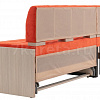 Кухонный угловой диван Гамбург Седьмая карета оранжевый вид сзади