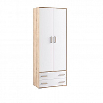 Шкаф для одежды 2-х дв. Бланка белый в интернет-портале Алеана-Мебель