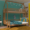 Двухъярусная кровать домик БК-04 ВЭФ цвет бук