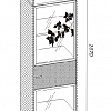 Шкаф для книг МДК 4.14 модуль 123 Корвет схема