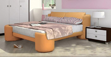 Мягкая кровать Марго ВМК Шале оранжевая