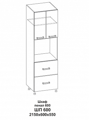 Шкаф пенал 600 Крафт в интернет-портале Алеана-Мебель