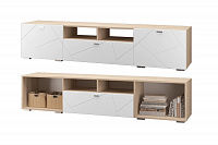 Тумба под ТВ Скайлайн с 1 ящ.и 2 дв. (2100) белый