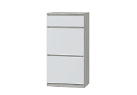 Тумба с дверками и ящиком Лори, дуб серый