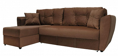 Угловой диван Амстердам велюр коричневый в интернет-портале Алеана-Мебель