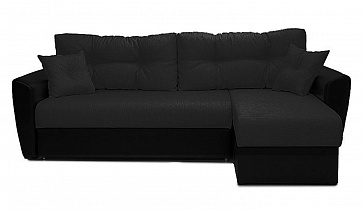 Угловой диван Амстердам рогожка черная в интернет-портале Алеана-Мебель