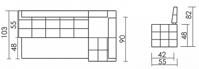 Кухонный угловой диван Бристоль Седьмая карета схема с размерами