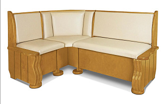 Кухонный диван из массива Розенлау угловой ВМК-Шале цвет: ольха