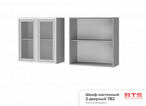 Шкаф настенный 2-дверный со стеклом Монро 7В2 в интернет-портале Алеана-Мебель