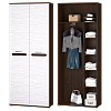 Шкаф 2-хдв. для платья и белья с выдвижной штангой Мишель, венге/белый страйп в интернет-портале Алеана-Мебель