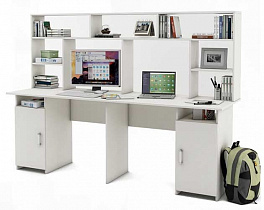 Компьютерный стол Лайт-12 с надстройкой в интернет-портале Алеана-Мебель