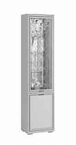Шкаф-пенал с витриной Ливорно ЛШ-4, ясень анкор светлый в интернет-портале Алеана-Мебель