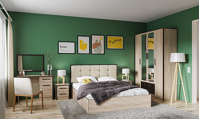 Спальня Лирика (комплект 6) в интернет-портале Алеана-Мебель