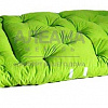 Бескаркасный диван ППУ Облако зеленый в разложенном виде (матрас)
