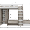 Кровать двухъярусная Акита 90х200 ТЭКС габаритные размеры в открытом виде