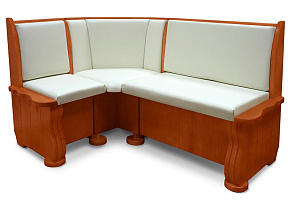 Кухонный диван из массива Розенлау угловой ВМК-Шале цвет: груша