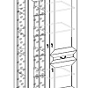 Шкаф для книг МК 62 изд. 390 левый Корвет схема