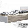 Кровать Наоми КР-12 с проложками ЛДСП без матраса Дуб каньон/Белый глянец 90*200 в интернет-портале Алеана-Мебель