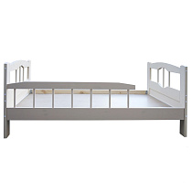 Кровать детская Ника ВМК-Шале цвет изделия белый с бортиком вид сбоку