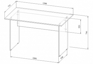 Стол письменный Прато-2 Мастер схема